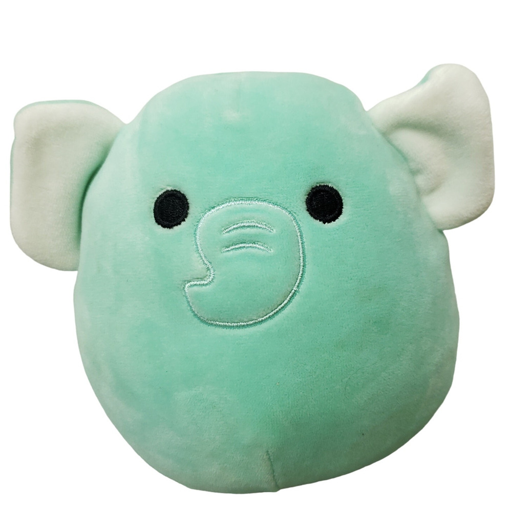 Squishmallows Diego The Elephant 5" Mini Plush Stuffed Animal Toy Aqua EUC